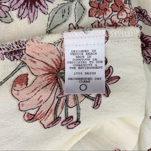 Flynn Skye Floral Bardot Maxi Dress Cream Size Small - Picture 10 of 15